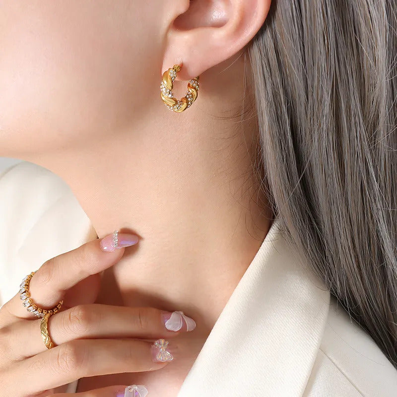 Aretes Sofía Arracadas De Circón
