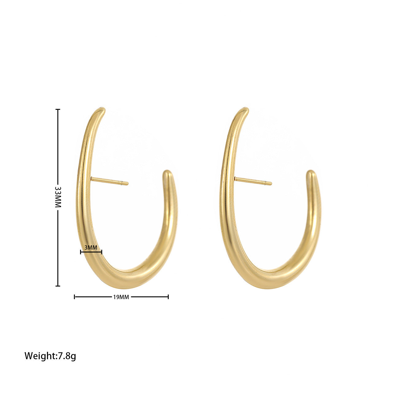 Aretes Irene Forma De U