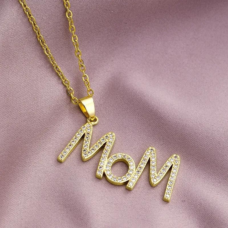 Collar Carolina Mom Color Oro Y Multicolor