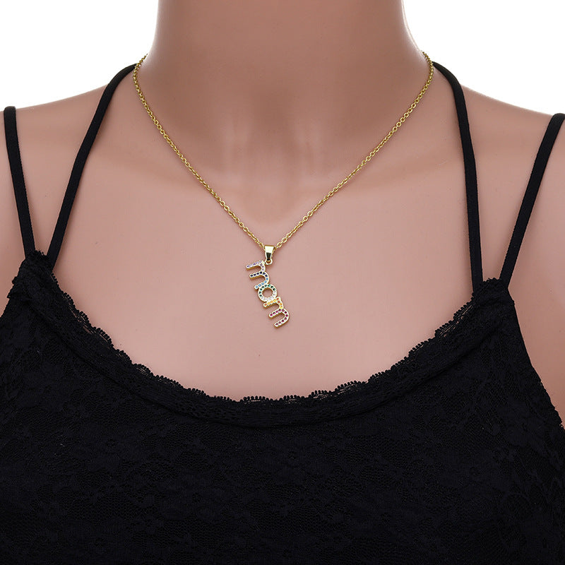 Collar Carolina Mom Color Oro Y Multicolor