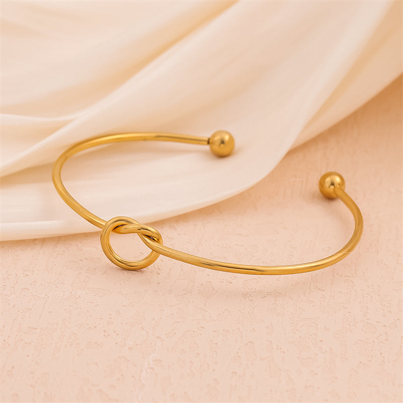 Pulsera Nour Nudo Color Oro Y Plata