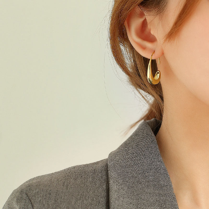 Aretes Leire Forma De C Alargada
